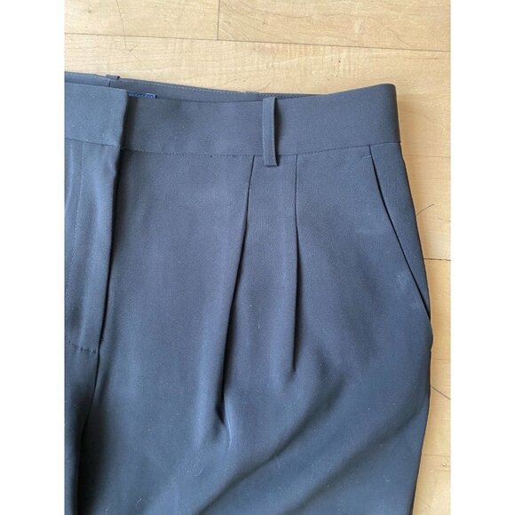 French Connection BNWT sz 12 pant "Harry Suiting Trousers" black women wide leg - Picture 4 of 7